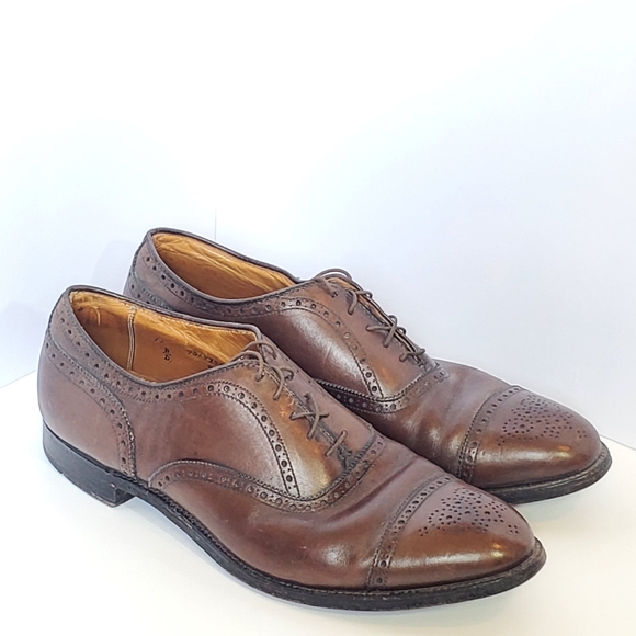 Alden 913 Brown Leather Brogue Oxfords Size 11 B/D - Picture 1 of 9